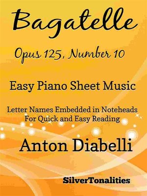 cover image of Bagatelle Opus 125 Number 10 Easy Piano Sheet Music